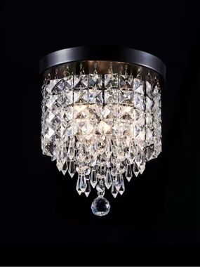 8.7”  3-Light Chandelier with K9 Crystals